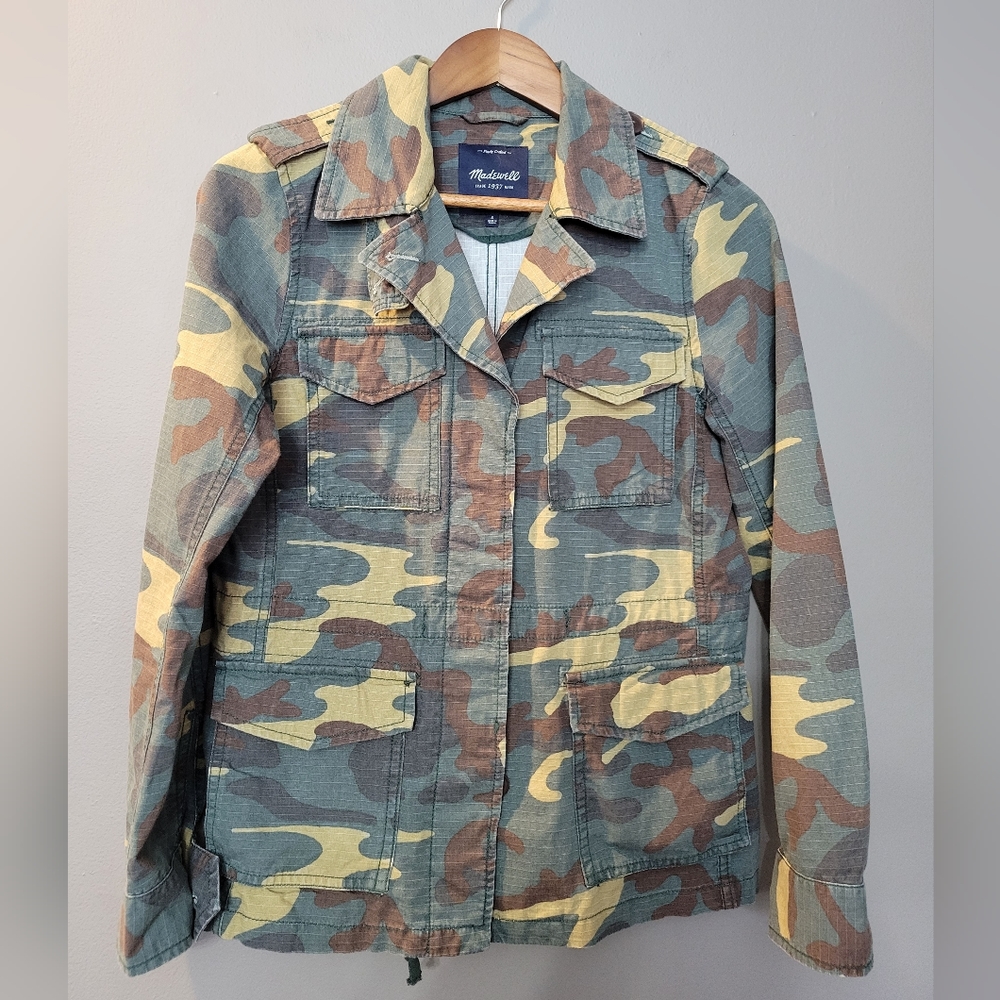 Madewell Outbound Camo Military Dispatch Utility Grunge Jacket Womens Size‎ S